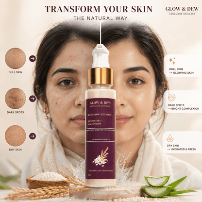 Rice Glow Cleanser Facewash | Glow&Dew - Natural Organic Face Wash | Glow&Dew Pakistan