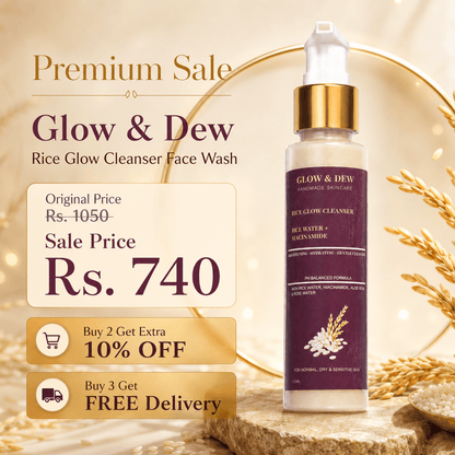 Rice Glow Cleanser Facewash | Glow&Dew - Natural Organic Face Wash | Glow&Dew Pakistan